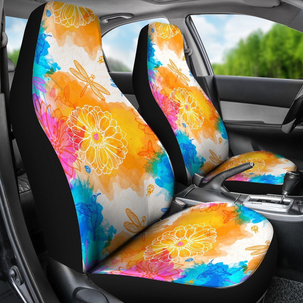 Colourful Dragonfly Car Seat Cover Car Seat Universal Fit-grizzshop