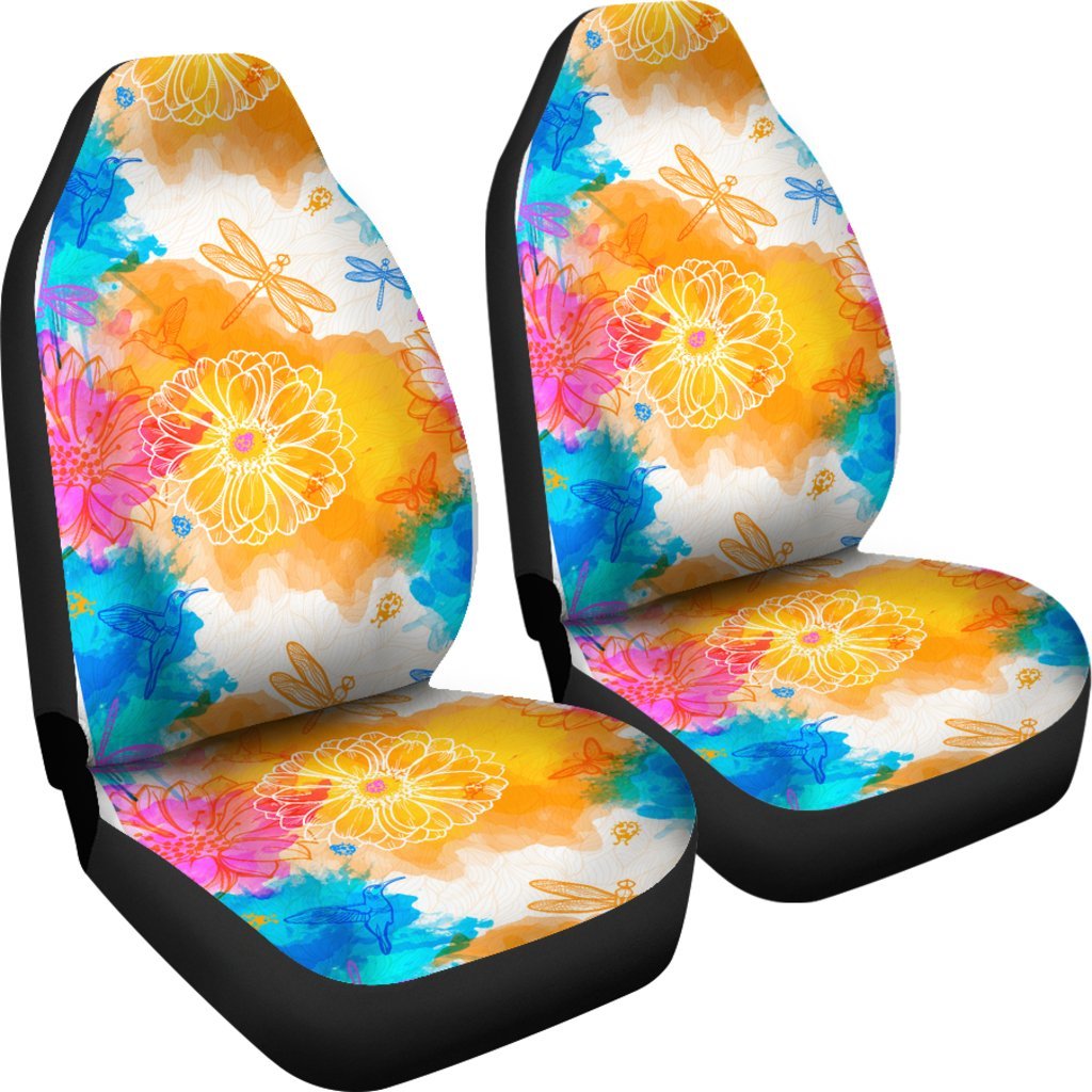 Colourful Dragonfly Car Seat Cover Car Seat Universal Fit-grizzshop