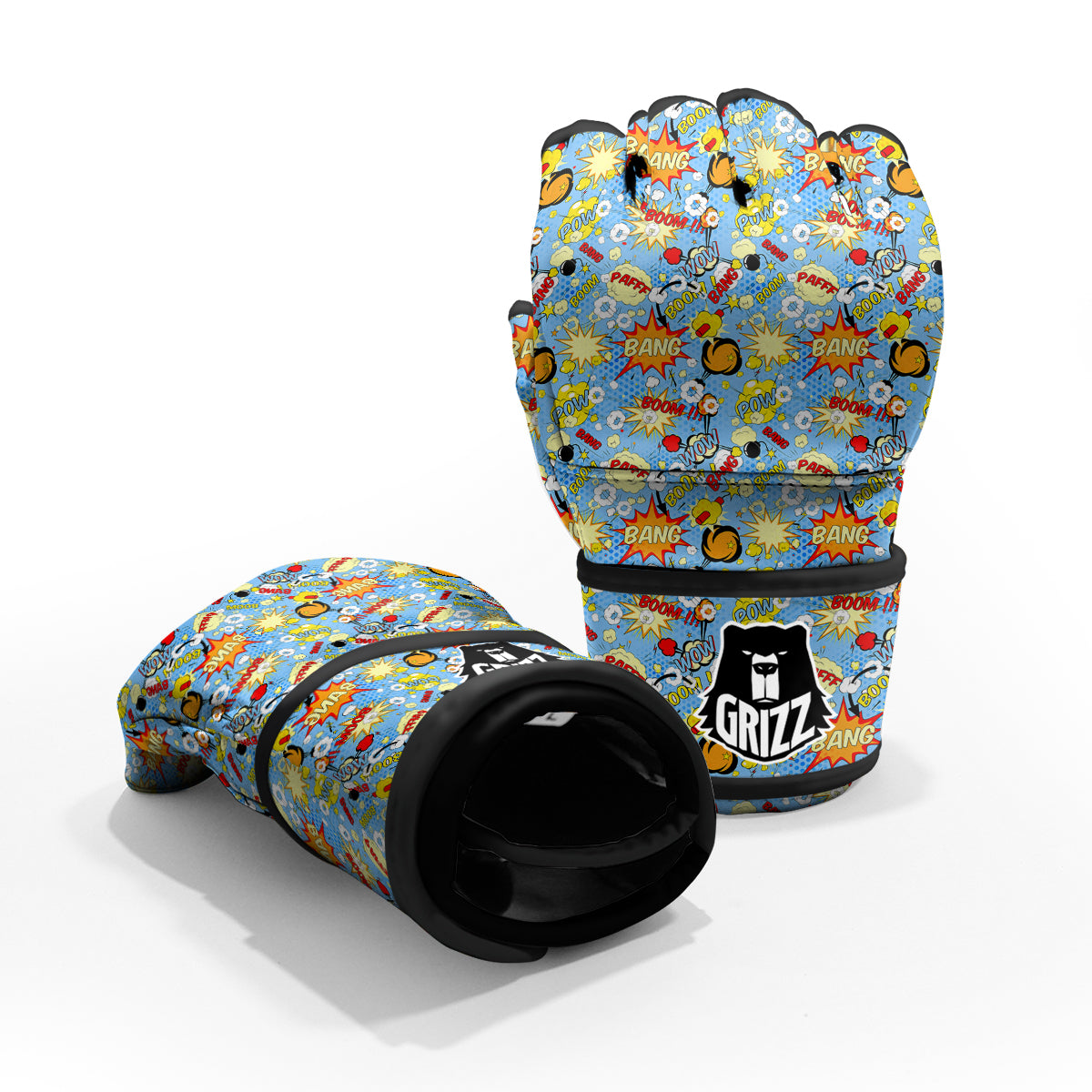 Comic Book Speech Bubbles Print Pattern MMA Gloves-grizzshop