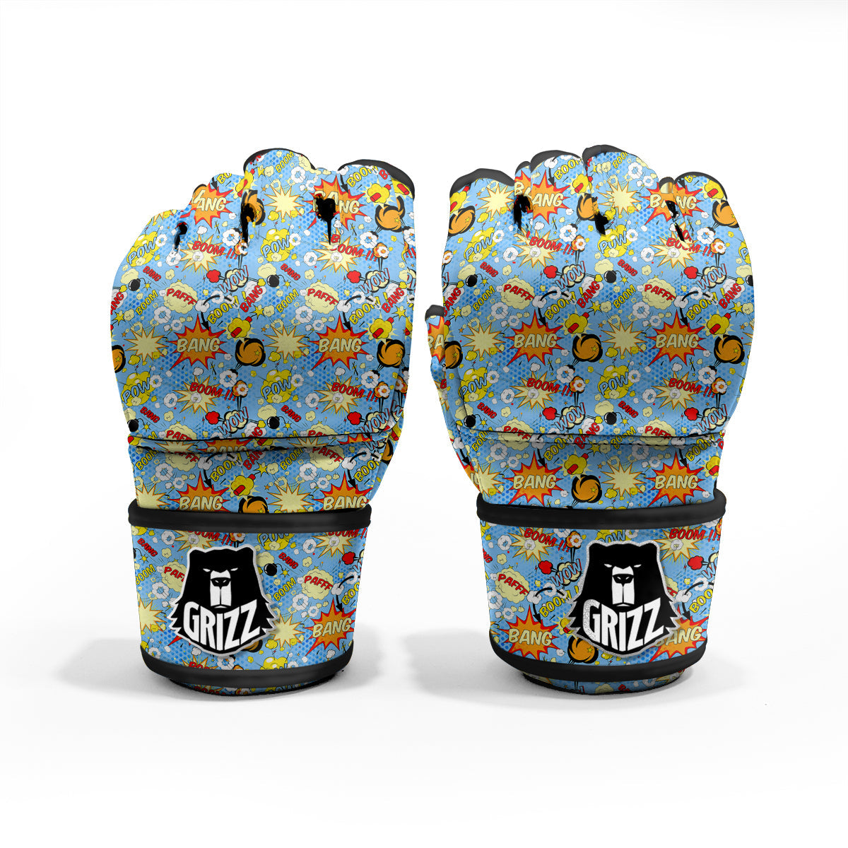 Comic Book Speech Bubbles Print Pattern MMA Gloves-grizzshop