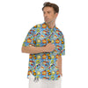 Comic Book Speech Bubbles Print Pattern Men's Short Sleeve Shirts-grizzshop