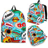 Comic Book Strip Pattern Print Backpack-grizzshop