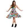 Comic Book Strip Pattern Print Dress-grizzshop