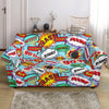 Comic Book Strip Pattern Print Loveseat Cover-grizzshop