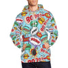 Comic Book Strip Pattern Print Men Pullover Hoodie-grizzshop