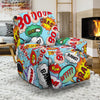 Comic Book Strip Pattern Print Recliner Cover-grizzshop