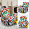 Comic Book Strip Pattern Print Recliner Cover-grizzshop