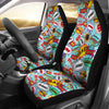 Comic Book Strip Pattern Print Universal Fit Car Seat Cover-grizzshop