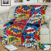 Comic Strip Book Pattern Print Blanket-grizzshop