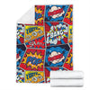 Comic Strip Book Pattern Print Blanket-grizzshop