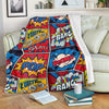 Comic Strip Book Pattern Print Blanket-grizzshop