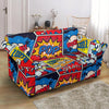 Comic Strip Book Pattern Print Loveseat Cover-grizzshop