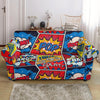 Comic Strip Book Pattern Print Loveseat Cover-grizzshop