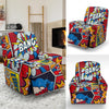 Comic Strip Book Pattern Print Recliner Cover-grizzshop