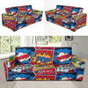 Comic Strip Book Pattern Print Sofa Covers-grizzshop