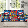 Comic Strip Book Pattern Print Sofa Covers-grizzshop