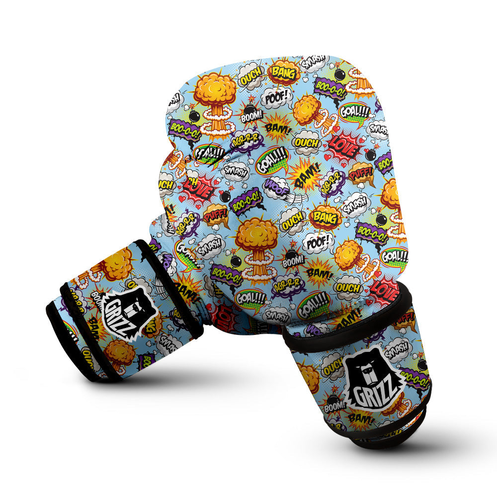 Comics Book Speech Print Pattern Boxing Gloves-grizzshop