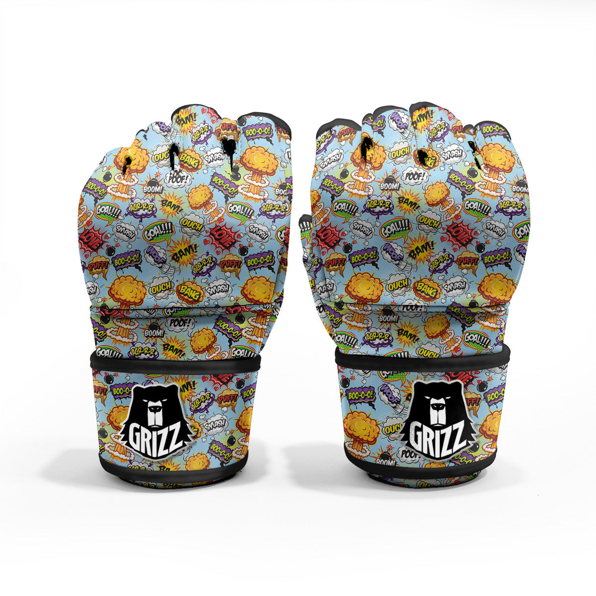 Comics Book Speech Print Pattern MMA Gloves-grizzshop