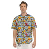 Comics Book Speech Print Pattern Men's Short Sleeve Shirts-grizzshop