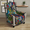 Comics Monsters Graffiti Print Pattern Armchair Protector-grizzshop