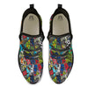 Comics Monsters Graffiti Print Pattern Black Athletic Shoes-grizzshop