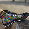 Comics Monsters Graffiti Print Pattern Black High Top Shoes-grizzshop