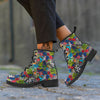 Comics Monsters Graffiti Print Pattern Leather Boots-grizzshop