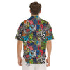 Comics Monsters Graffiti Print Pattern Men's Short Sleeve Shirts-grizzshop