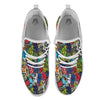 Comics Monsters Graffiti Print Pattern White Athletic Shoes-grizzshop