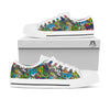 Comics Monsters Graffiti Print Pattern White Low Top Shoes-grizzshop