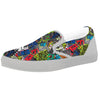 Comics Monsters Graffiti Print Pattern White Slip On Shoes-grizzshop