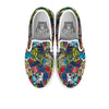 Comics Monsters Graffiti Print Pattern White Slip On Shoes-grizzshop