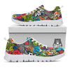 Comics Monsters Graffiti Print Pattern White Sneaker-grizzshop