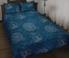 Compass Direction Pattern Print Bed Set Quilt-grizzshop