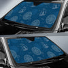 Compass Direction Pattern Print Car Sun Shade-grizzshop