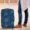 Compass Direction Pattern Print Luggage Cover Protector-grizzshop