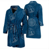 Compass Direction Pattern Print Men Long Robe-grizzshop