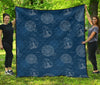 Compass Direction Pattern Print Quilt-grizzshop