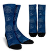 Compass Direction Pattern Print Unisex Crew Socks-grizzshop