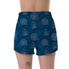 Compass Direction Pattern Print Women's Shorts-grizzshop