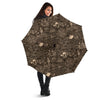 Compass Map Pattern Print Automatic Foldable Umbrella-grizzshop