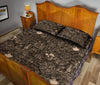 Compass Map Pattern Print Bed Set Quilt-grizzshop