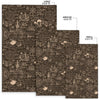 Compass Map Pattern Print Floor Mat-grizzshop