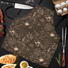 Compass Map Pattern Print Men's Apron-grizzshop