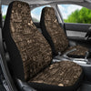 Compass Map Pattern Print Universal Fit Car Seat Covers-grizzshop