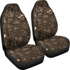 Compass Map Pattern Print Universal Fit Car Seat Covers-grizzshop