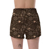 Compass Map Pattern Print Women's Shorts-grizzshop