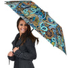 Compass Pattern Print Automatic Foldable Umbrella-grizzshop