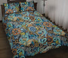 Compass Pattern Print Bed Set Quilt-grizzshop