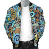 Compass Pattern Print Men's Bomber Jacket-grizzshop